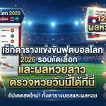 เช็กตารางแข่งขันฟุตบอลโลก 2026 รอบคัดเลือก และผลหวยลาว ตรวจหวยวันนี้ได้ที่นี่